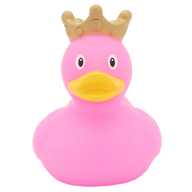 Mini Pink Rubber Duck With Crown Design By Lilalu Orange Wheels Store